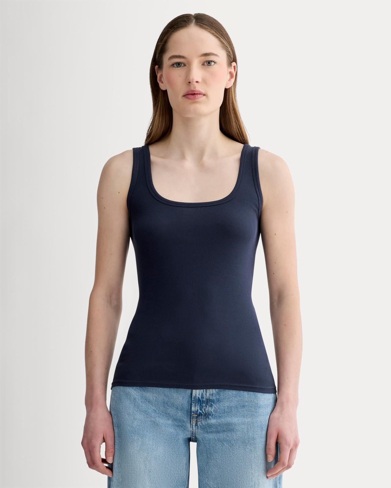 Womens Luxe RibSquare-Neck Tank by Everlane Product Image
