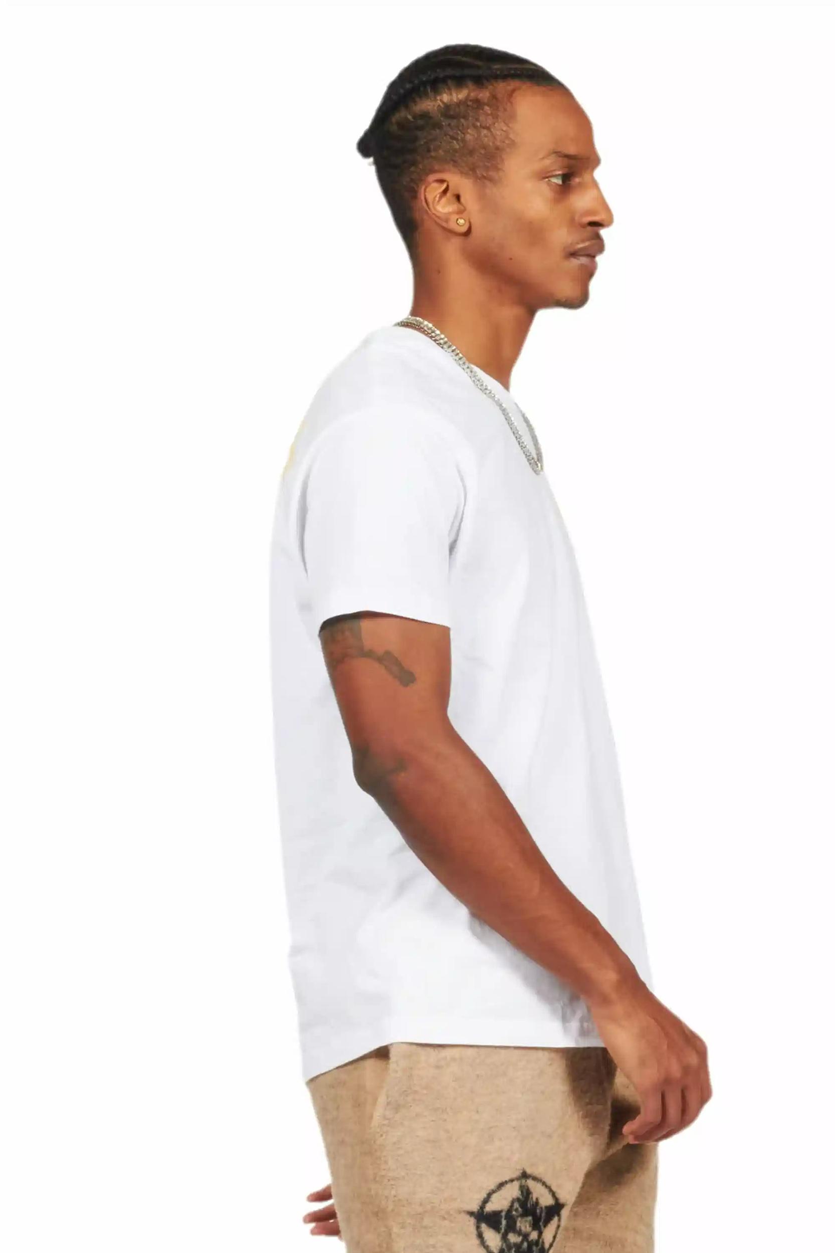 Dalasia White/Beige Oversized Tee Female Product Image