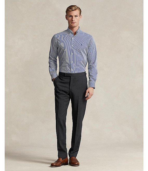 Polo Ralph Lauren Slim Fit Striped Stretch Poplin Long Sleeve Woven Shirt Product Image