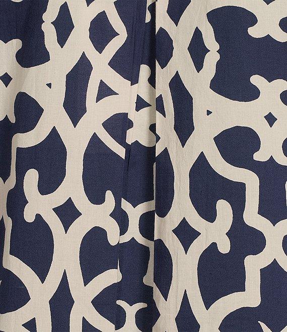 Ro's Garden Nico Printed Woven Tie Waist Wide Leg Pants Product Image