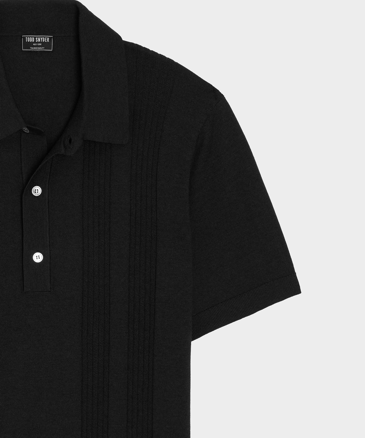 Silk-Cotton Ribbed Sweater Polo Product Image