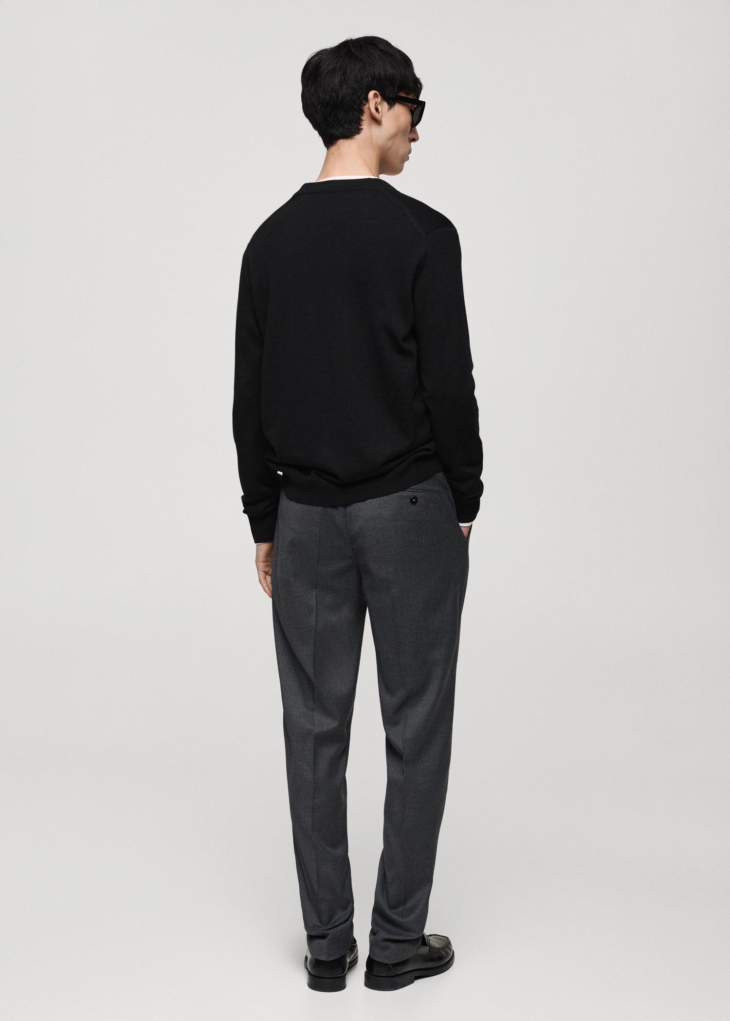 100% merino wool cardigan - Men | MANGO USA Product Image