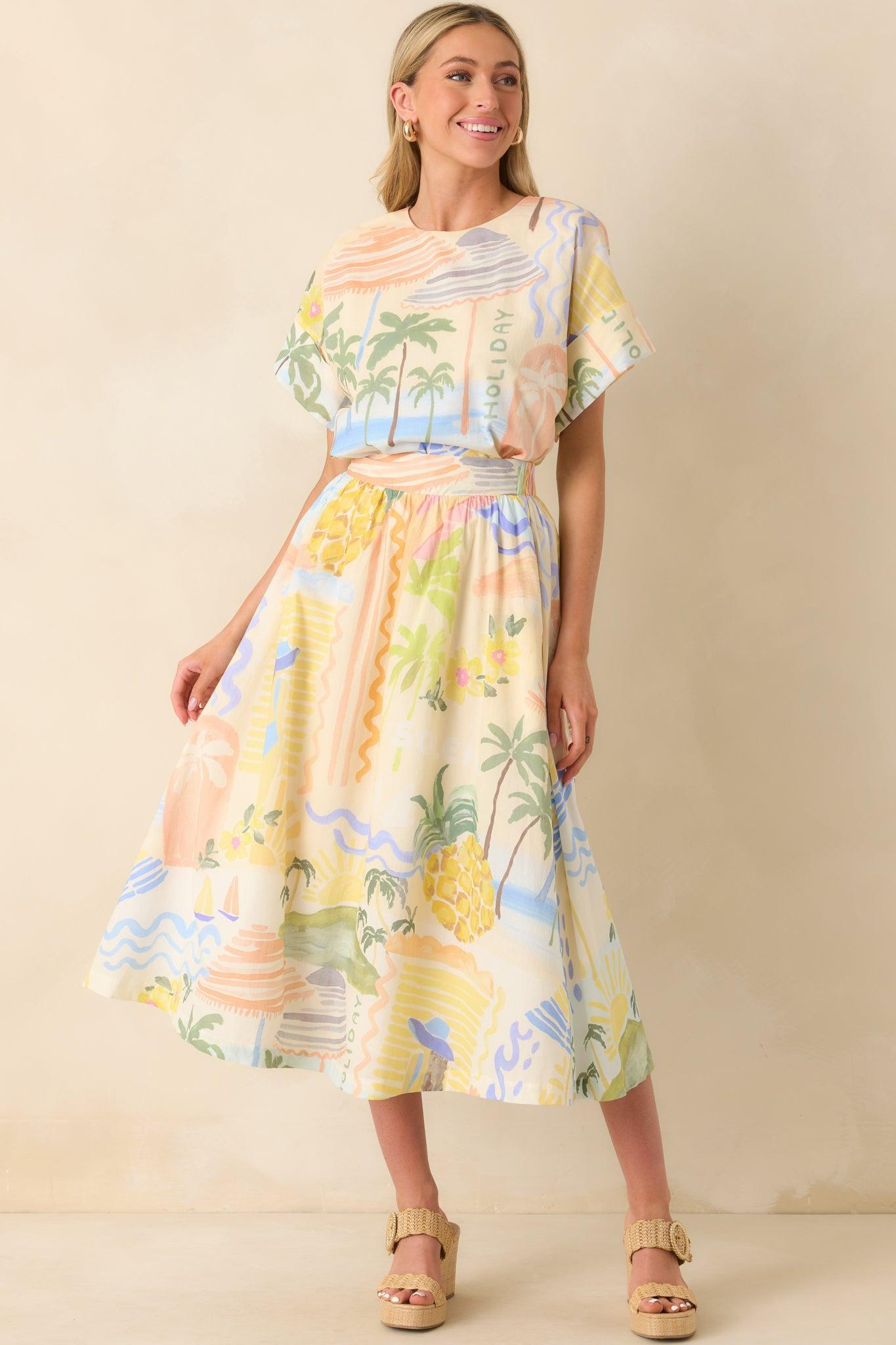 Prosperina Baileigh Multi Print Cotton Top Product Image