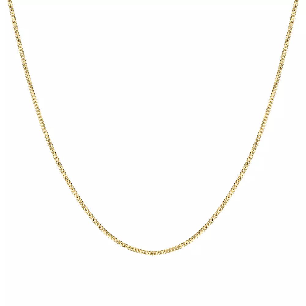Jordan Blue 14k 1.4 mm Tight Curb Chain Necklace, Women's, Size: 24", 14k Gold Product Image