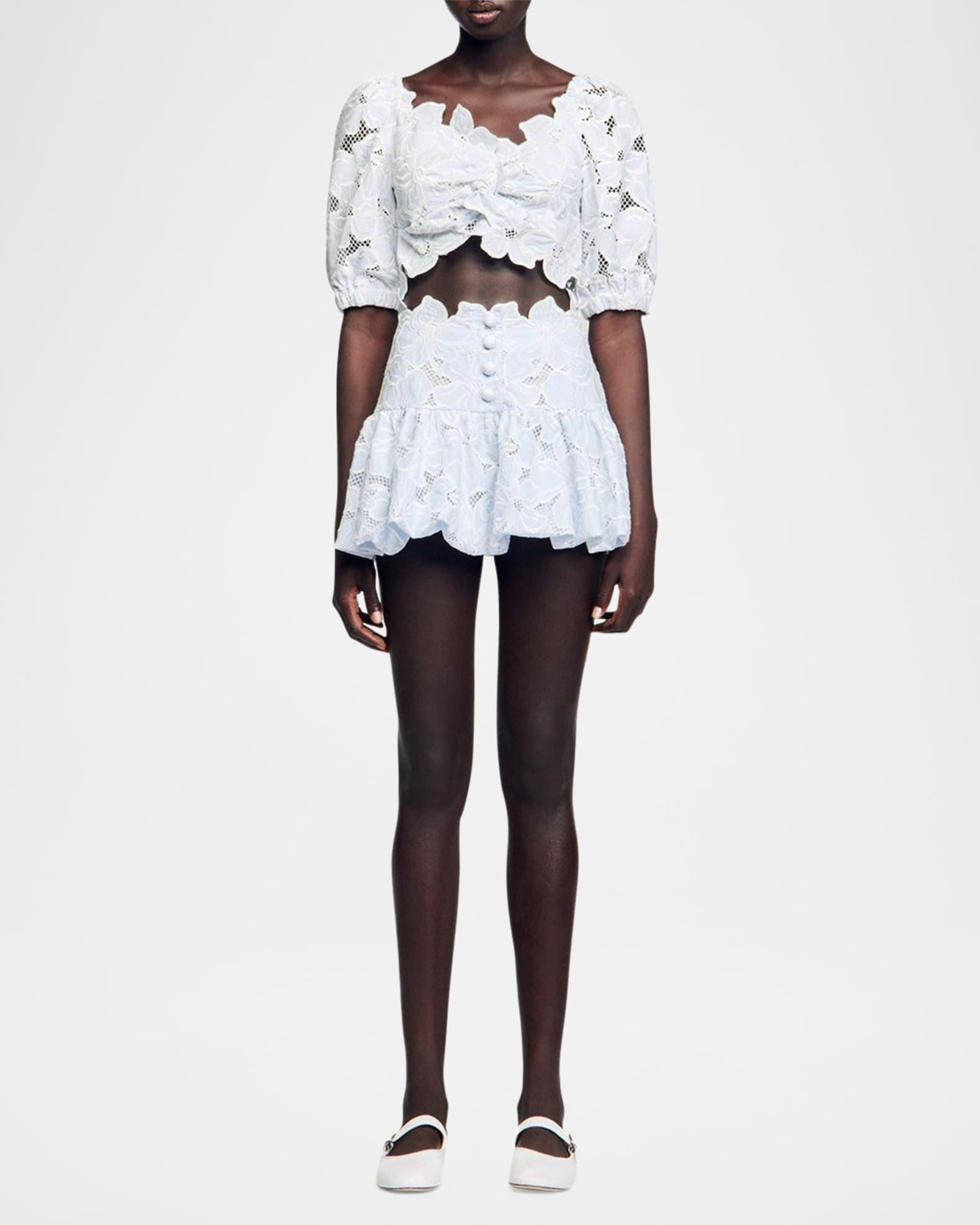 Rosane Floral Embroidered Mini Skirt Product Image