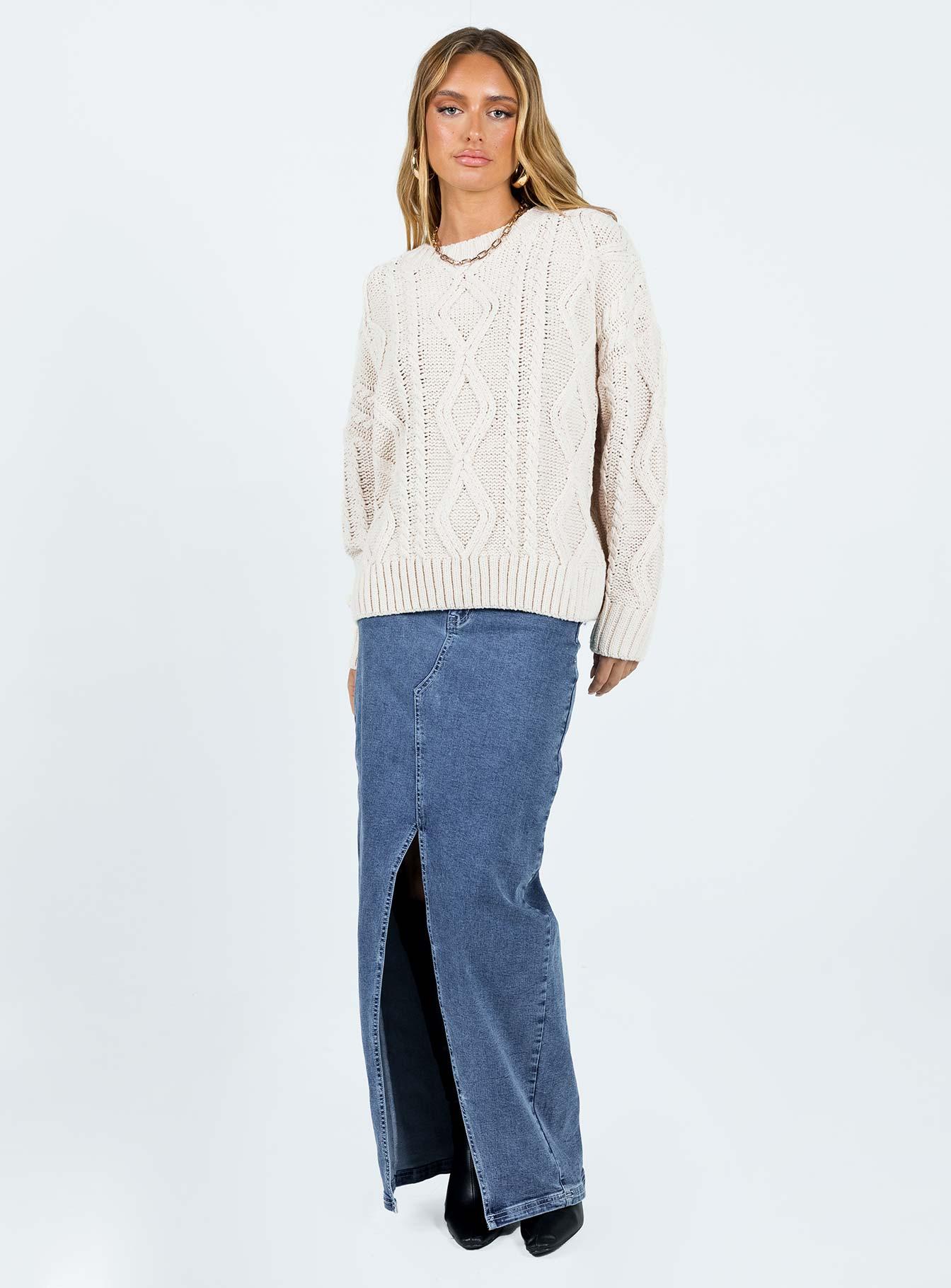 Anaya Oversized Sweater Beige Product Image