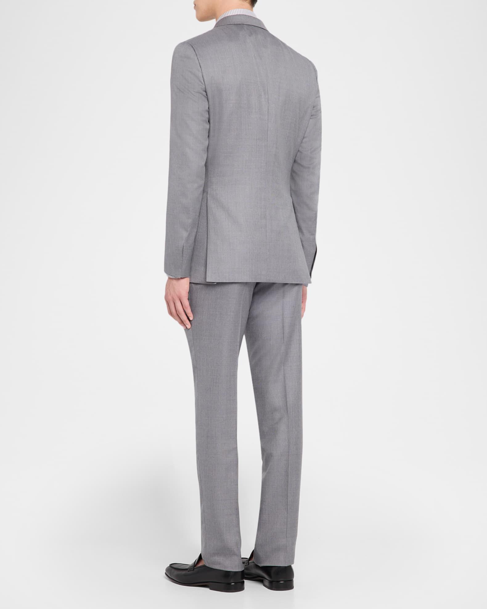 Men's Wool and Silk Modern Fit Two-Piece Suit Product Image