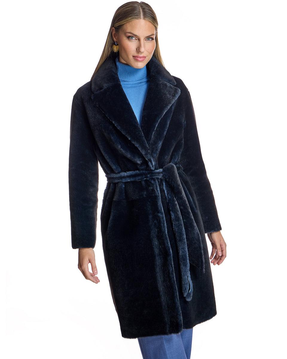 Julia & Stella Animal Printed Shearling Coat-Maximilian Product Image