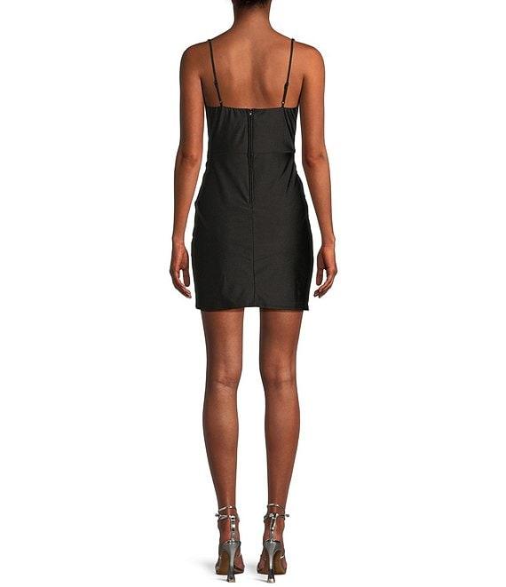 B. Darlin Spaghetti Strap Square Neck Envelope Skirt Dress Product Image