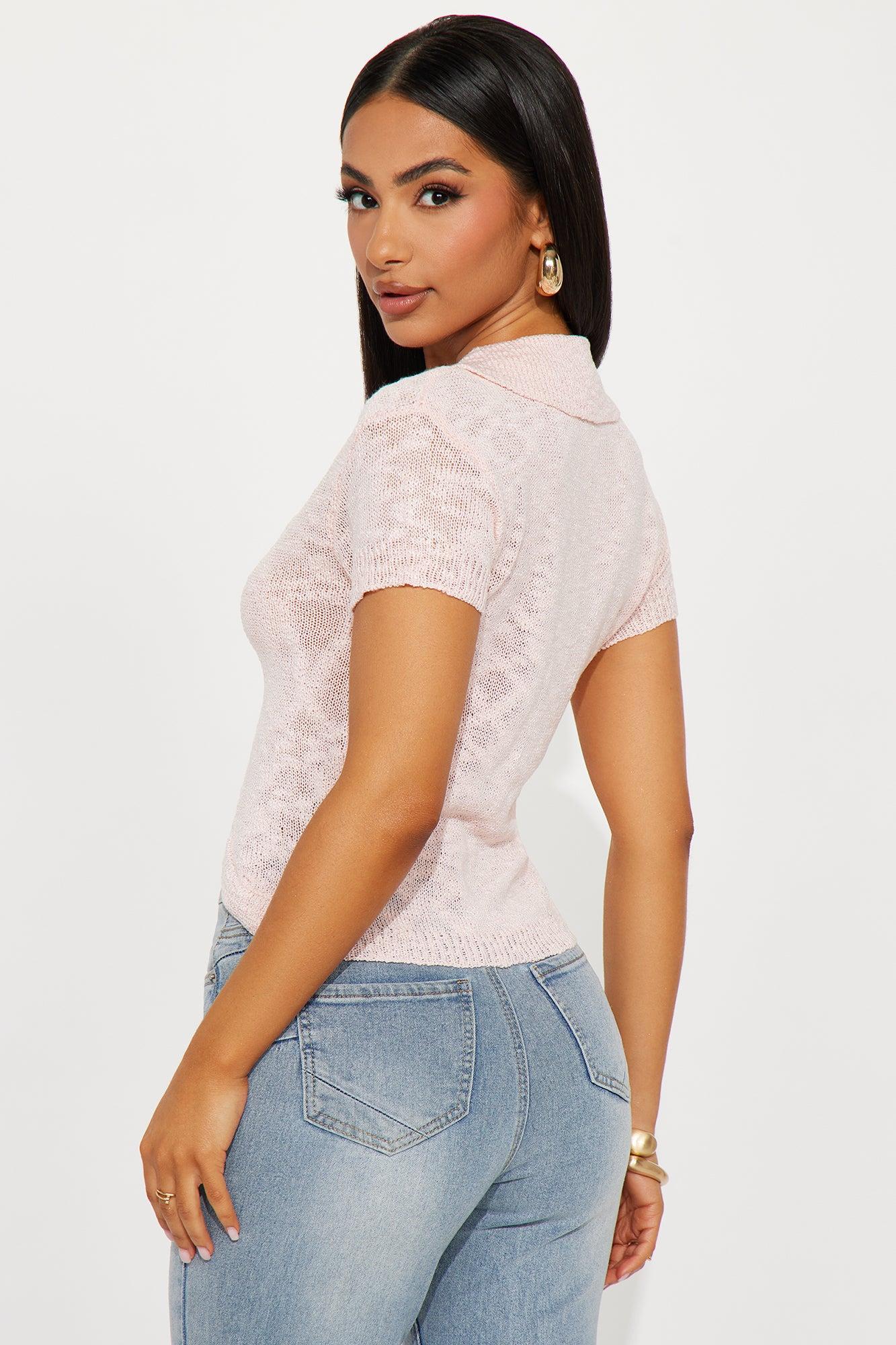 Lovestruck Cropped Cardigan - Pink Female Product Image