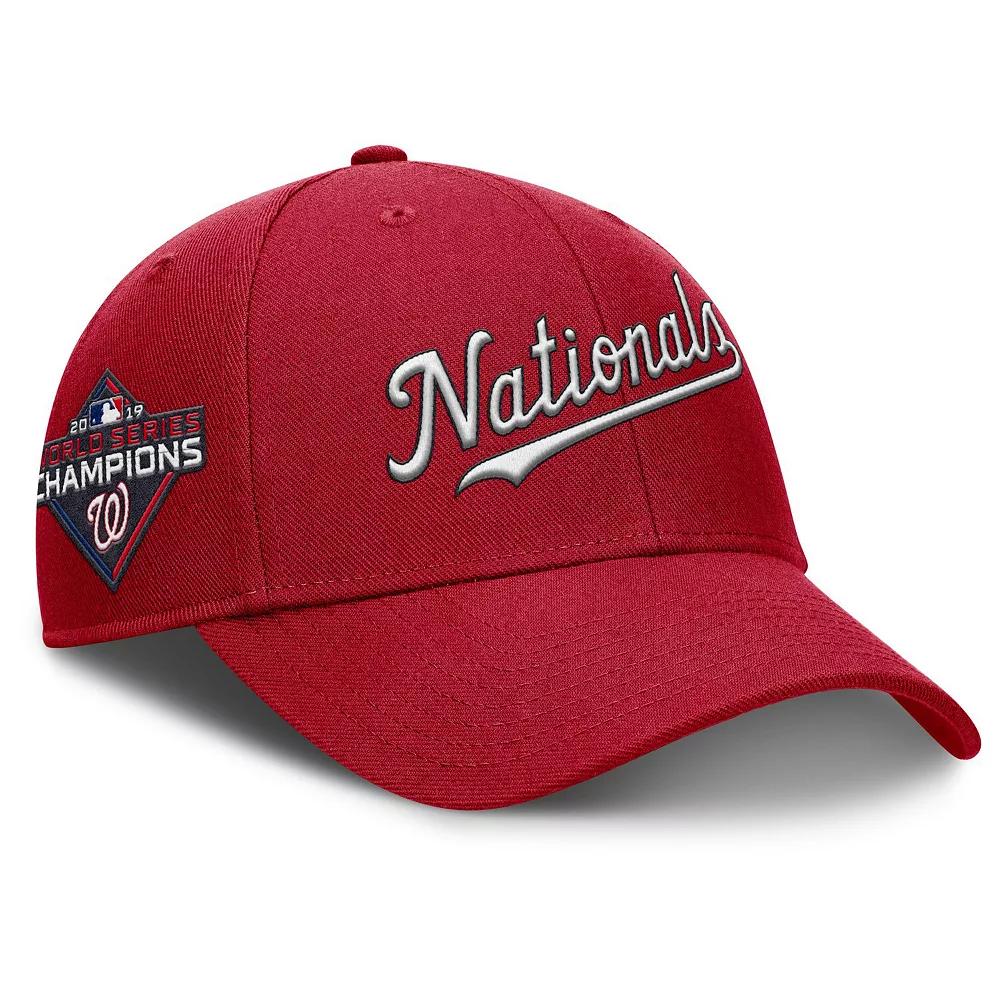 Men's Nike Red Washington Nationals Rise Gaberdine Adjustable Hat,  Product Image