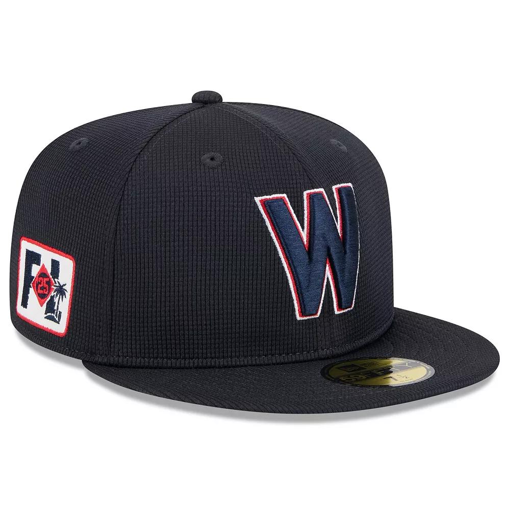 Mens New Era Washington Nationals 2025 Spring Training 59FIFTY Fitted Hat Blue Product Image