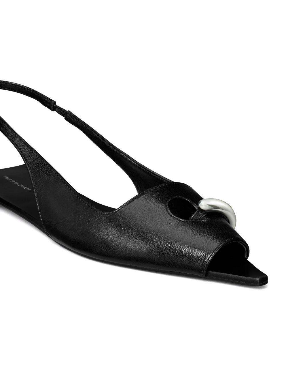 Pierced slingback sandals Product Image