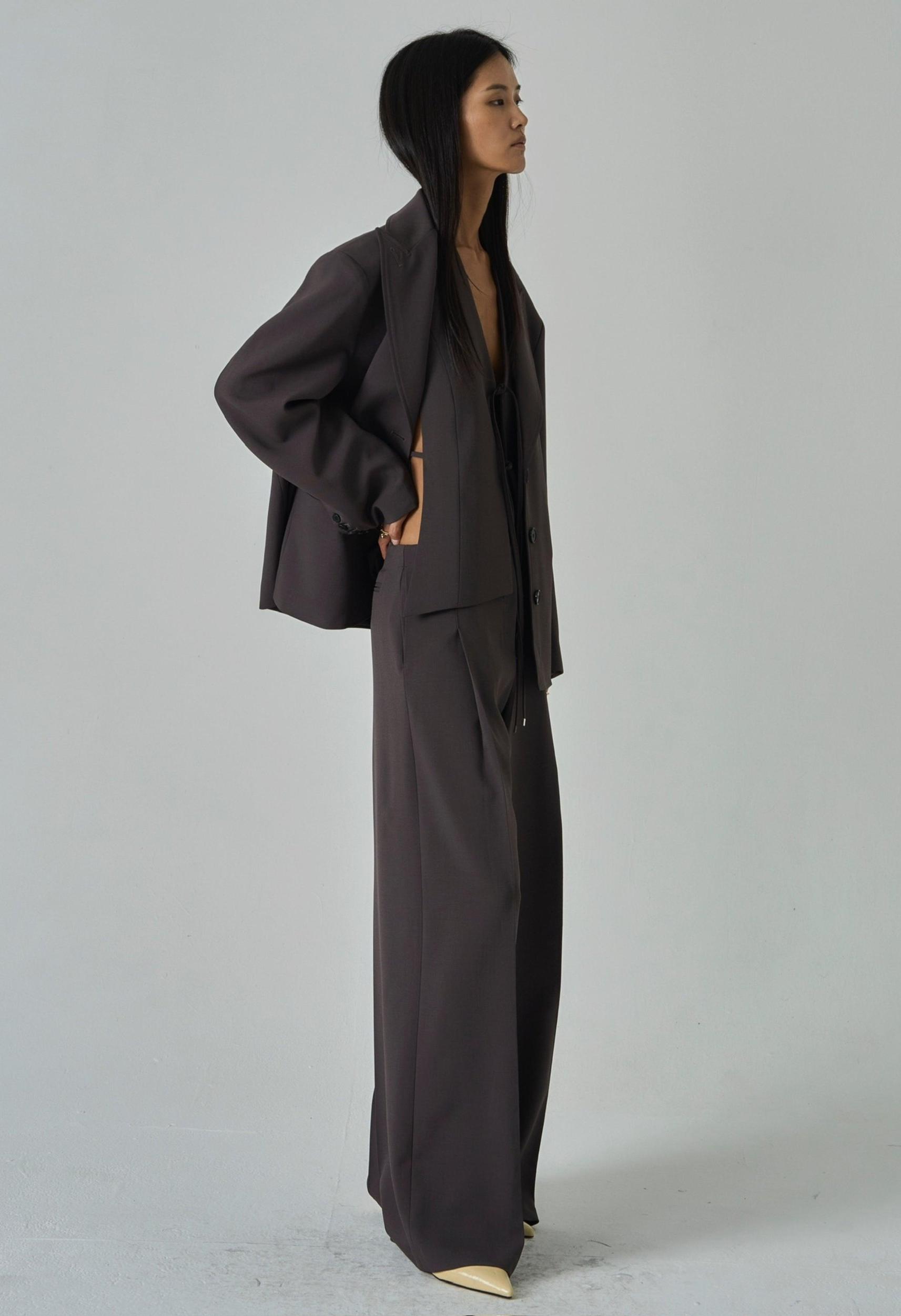 Veronica Blazer in Brown Product Image