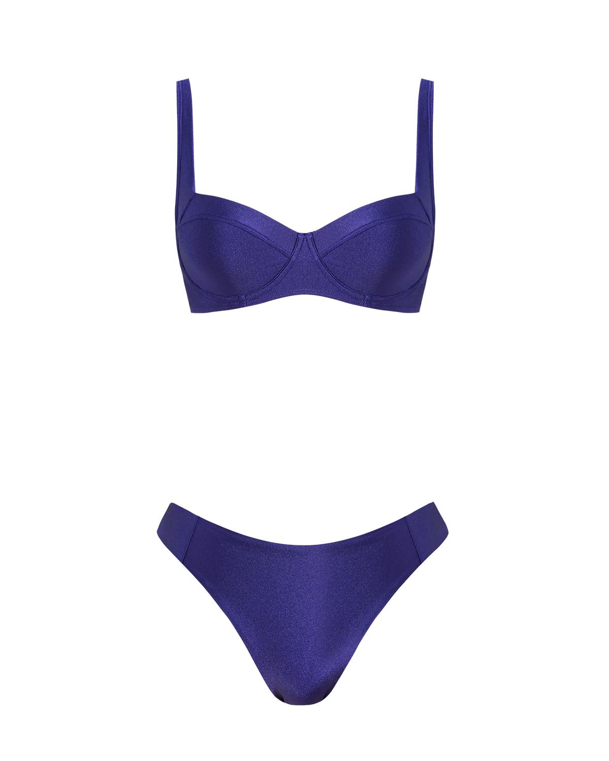 Navy Underwire One Piece Swimwear Product Image