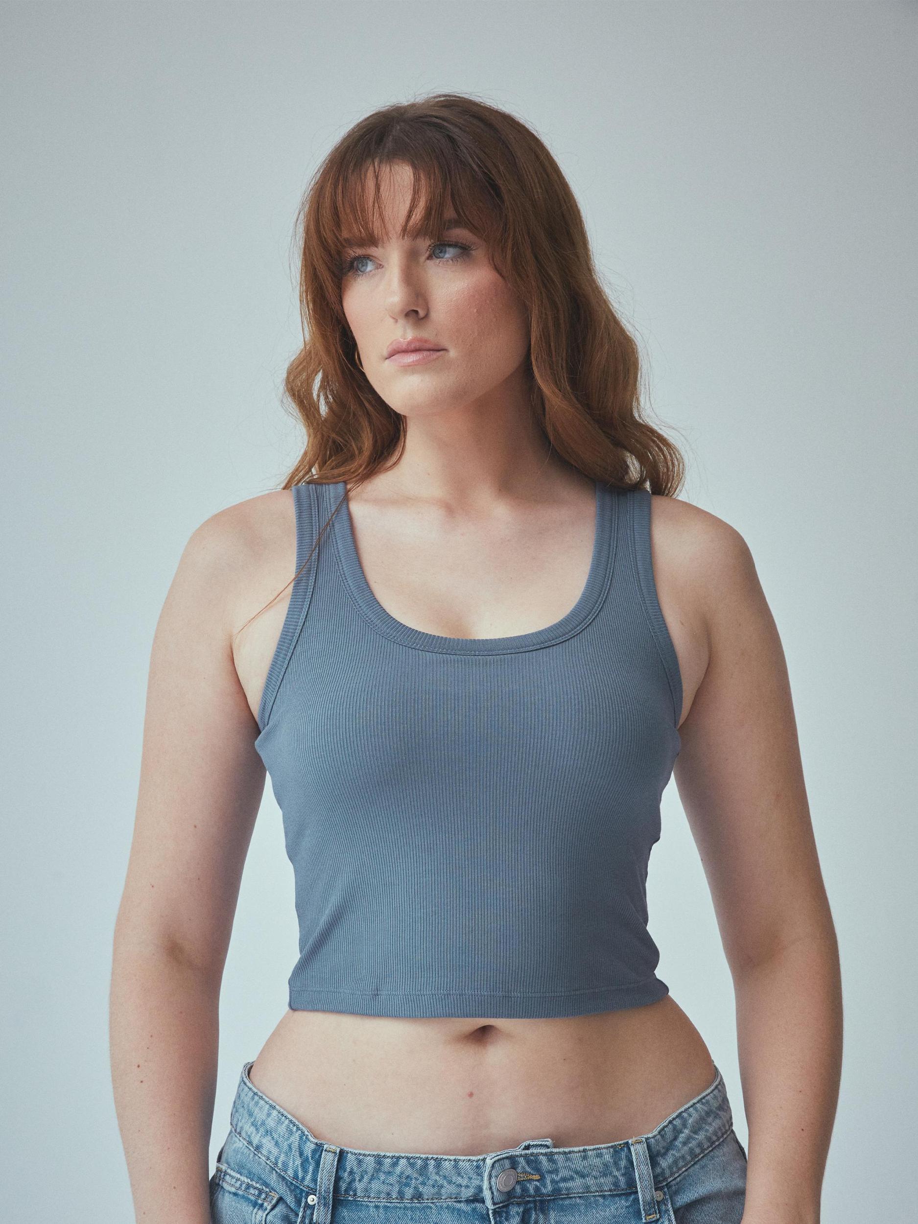 Bamboo Scoop Neck Brami Tank (Crop) Product Image