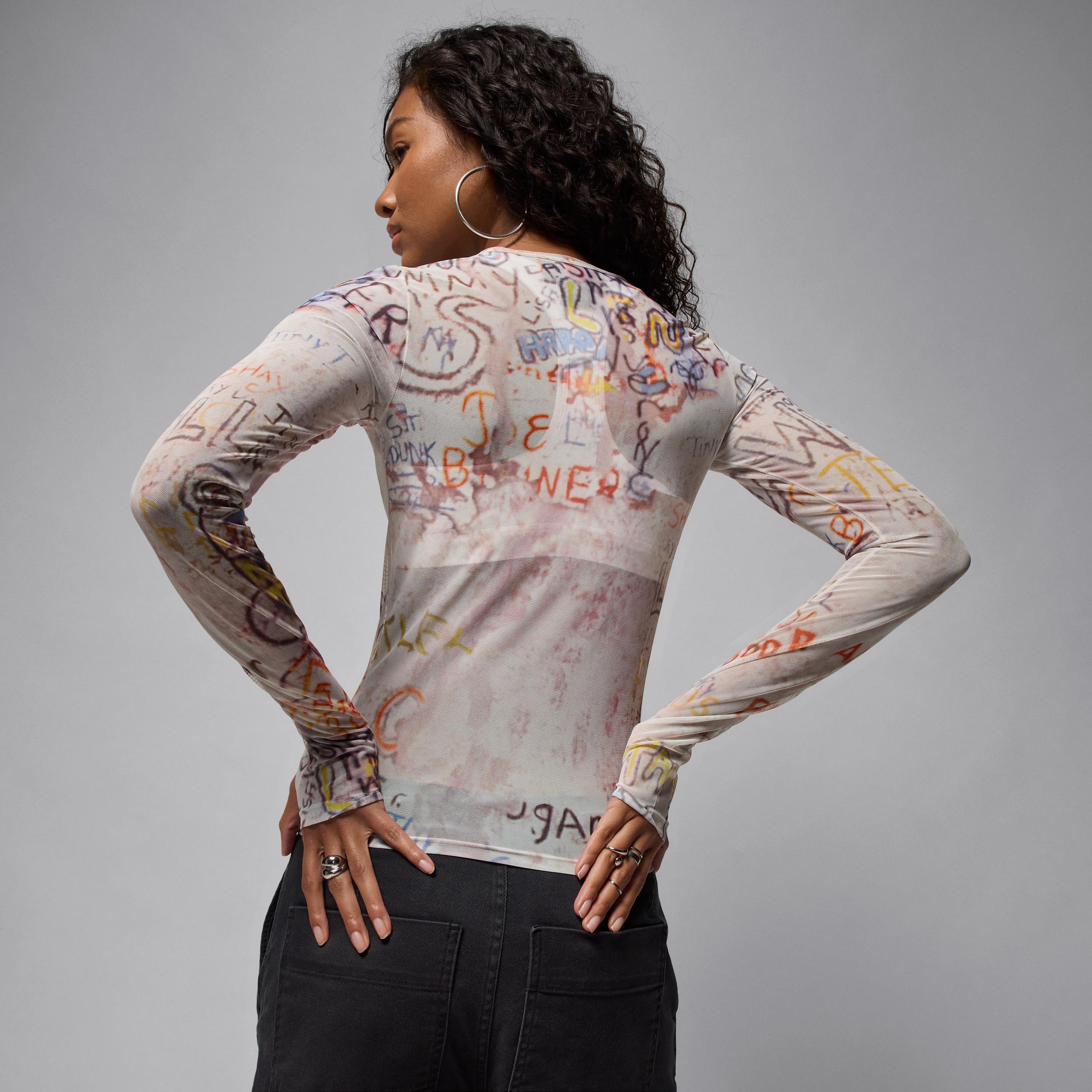 Womens Air Jordan Mesh Long-Sleeve Top | HQ9174-133 Product Image