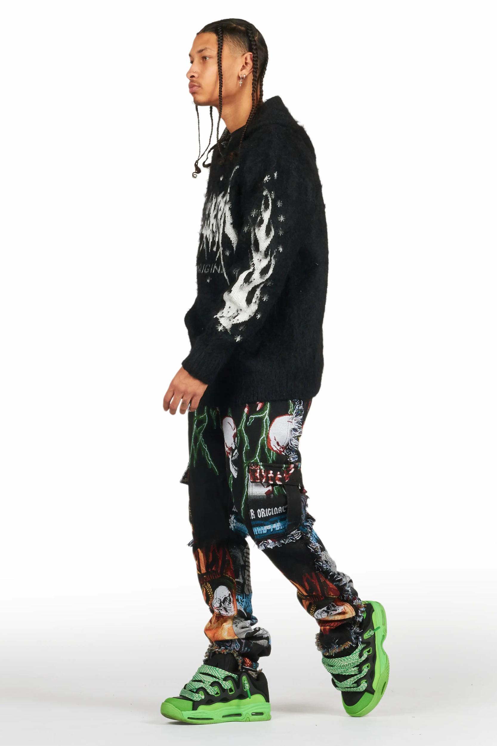 Zarin Black/Multi Tapestry Slim Fit Jean Male Product Image