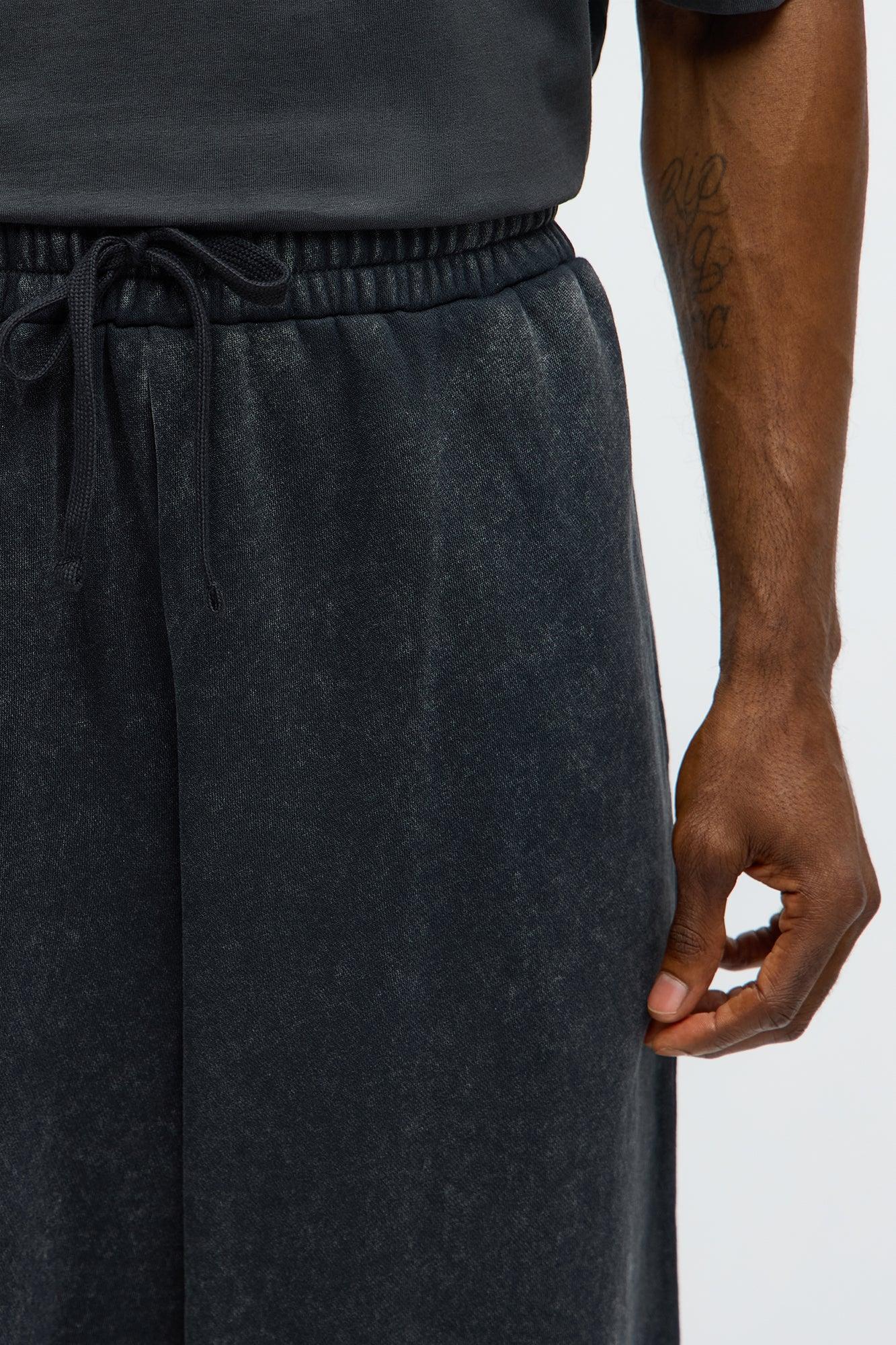 Tyson Baggy Washed Pants - Black Wash Male Product Image