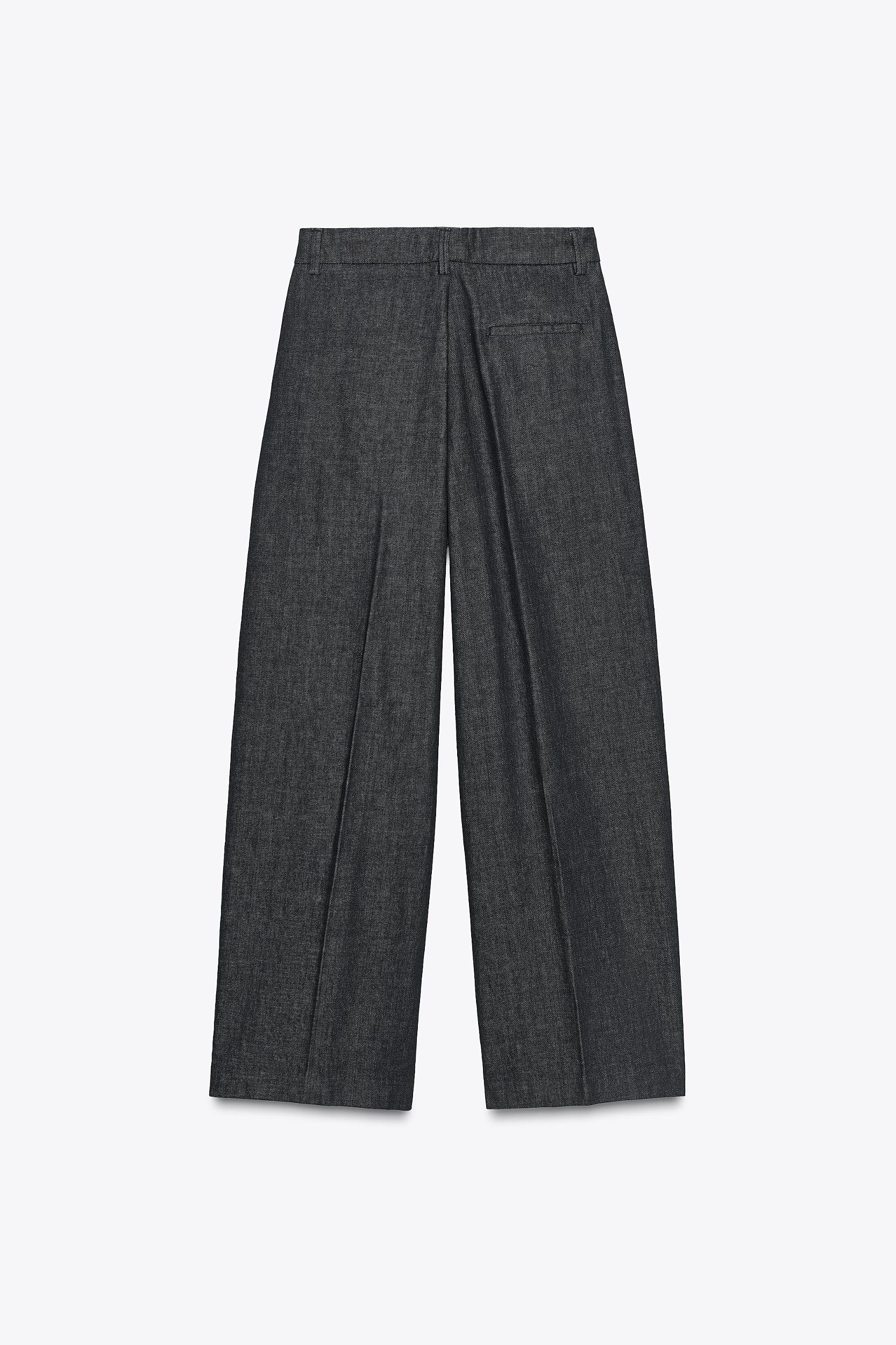 ZW COLLECTION PLEATED DENIM PANTS Product Image