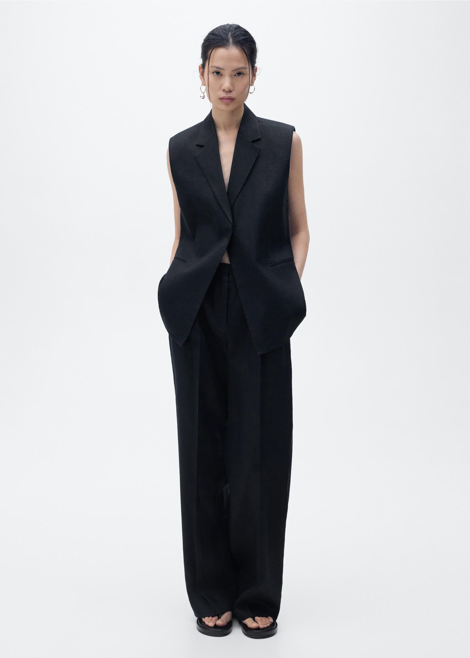 Linen suit trousers - Women | MANGO USA Product Image