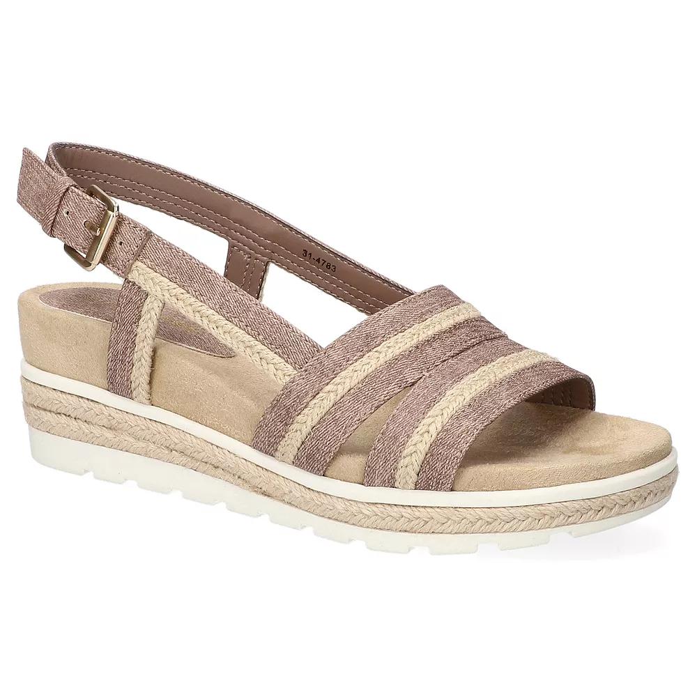 Easy Street Mel Slingback Women's Wedge Sandals, Size: 9.5, Light Brown Product Image