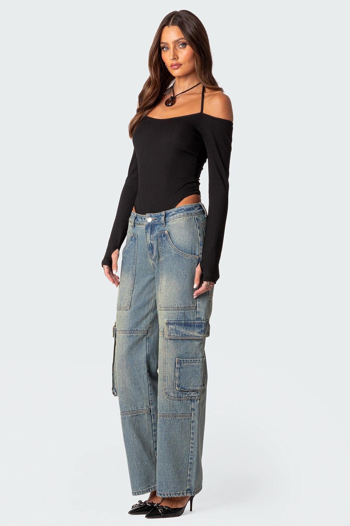 Model Off Duty Ribbed Bodysuit Product Image