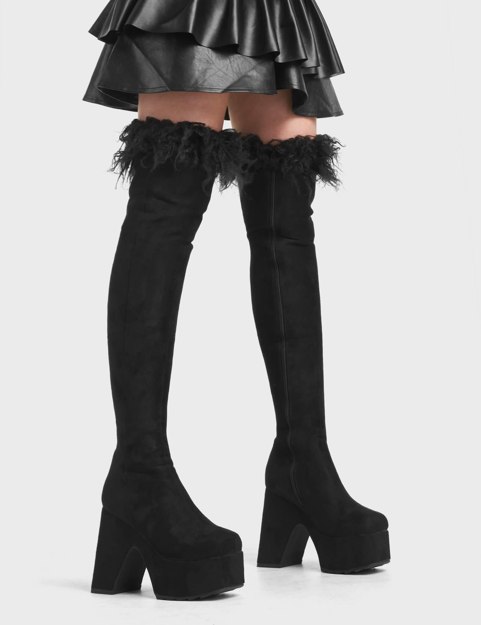 Another Level Platform Thigh High Boots Product Image