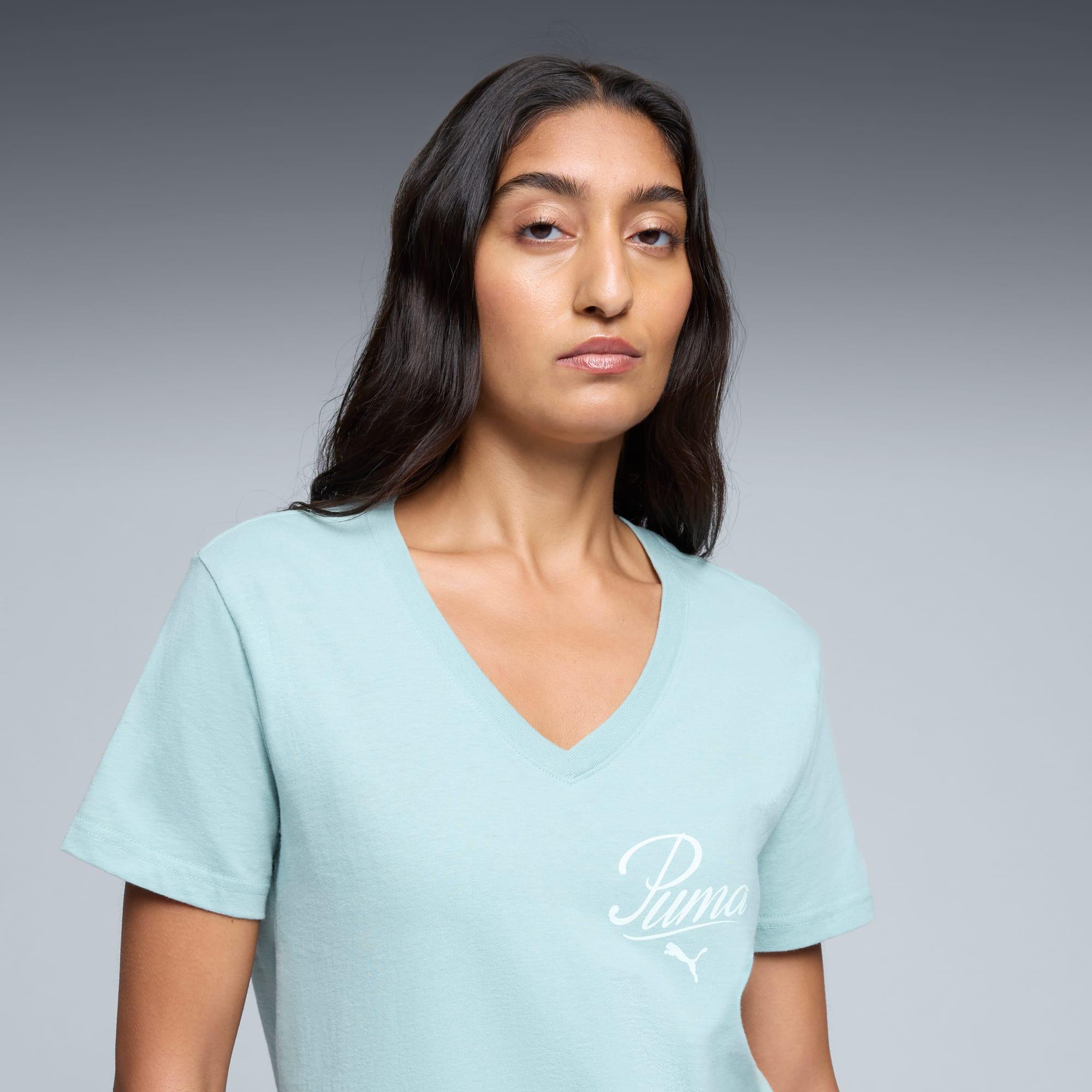 Essentials Script V-Neck Tee Women Product Image