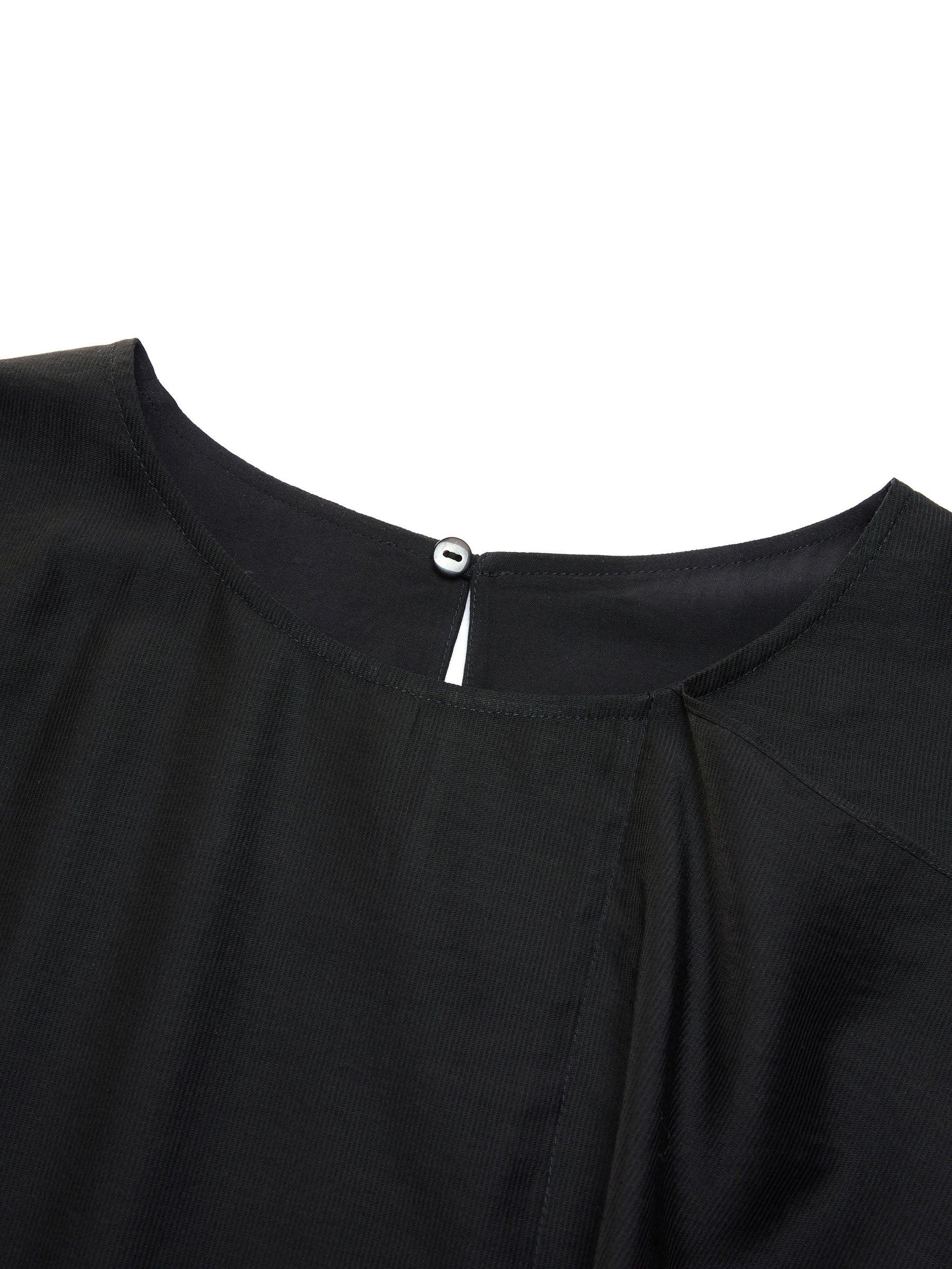 Lyocell Blend Black Ruffle-Detailing Women Tank Top Product Image