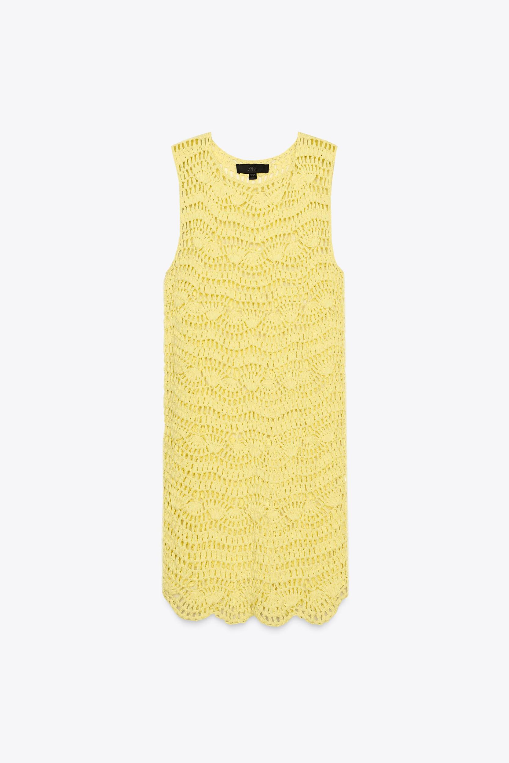 OPEN KNIT MINI DRESS Product Image