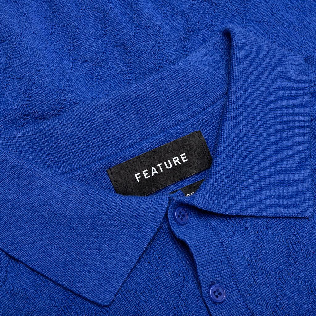 Hogan Pointelle Raglan Sleeve Sweater Polo - Coral Male Product Image