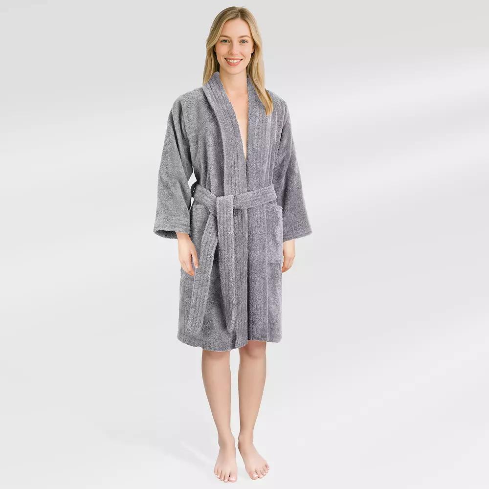 Women's American Soft Linen Long Sleeve Terry Bathrobe, Adult Unisex,  Product Image
