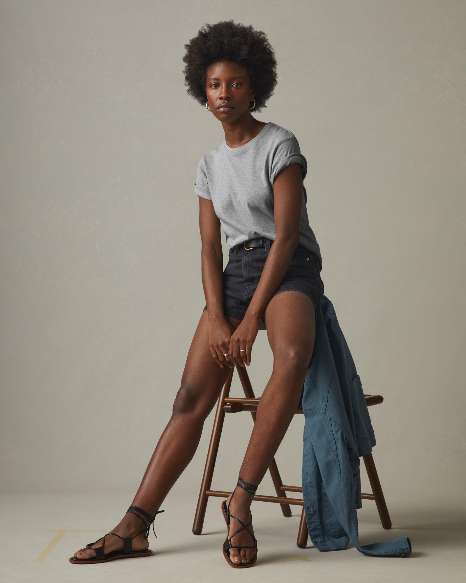 Women's Premium Slub Crew Tee - Cement Female Product Image