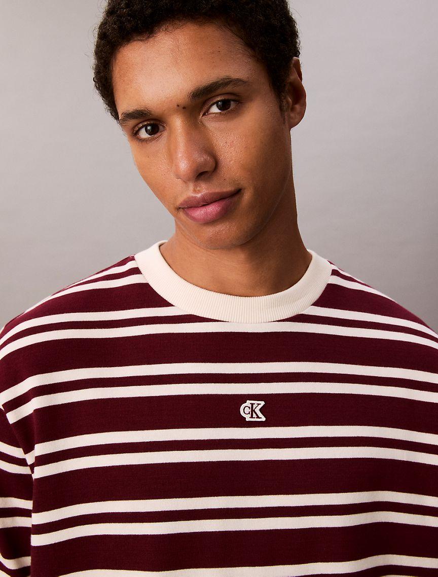 Cotton Stripe Relaxed T-Shirt  Product Image