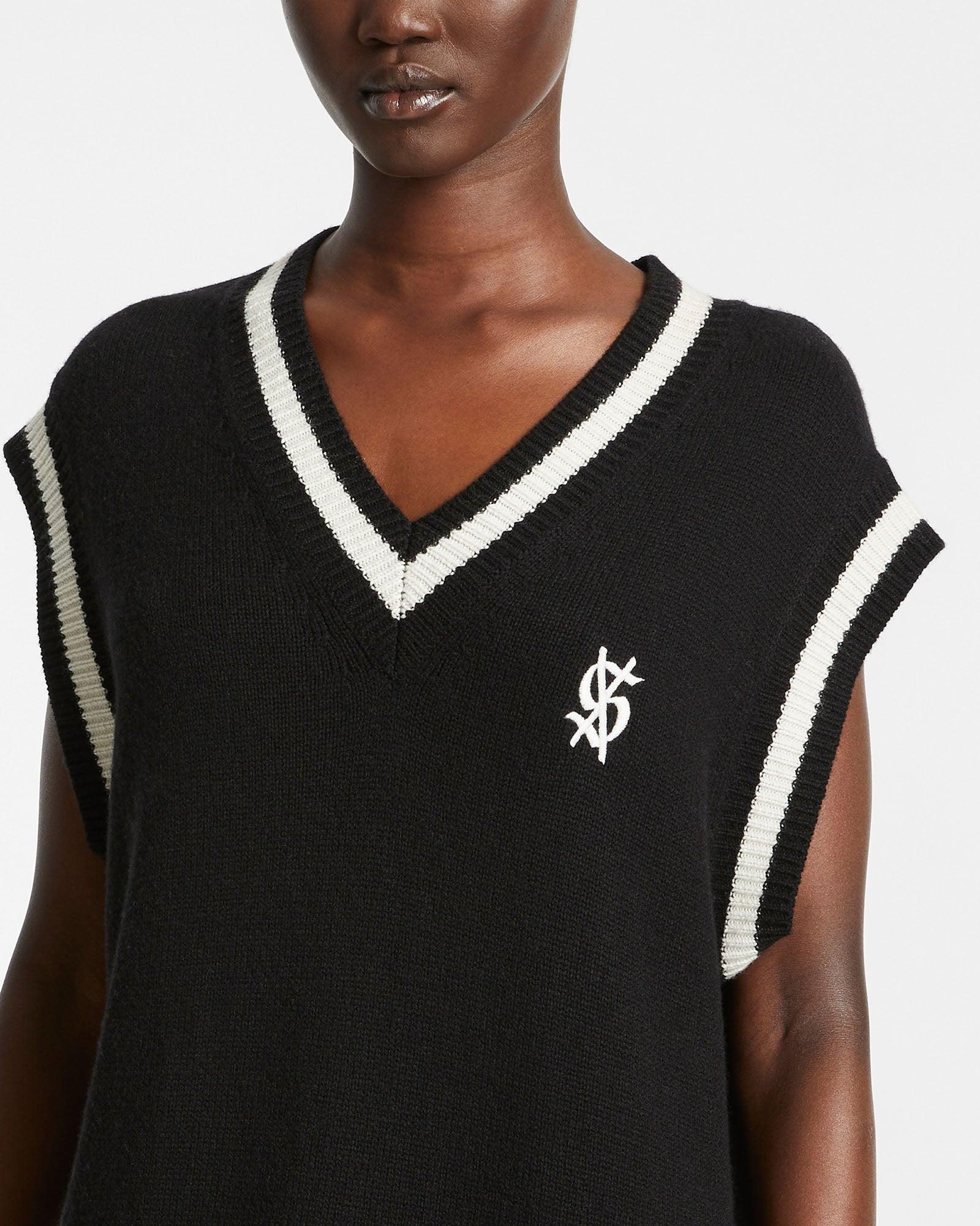 CROSS DOLLAR KNIT DRESS BLACK Female Product Image