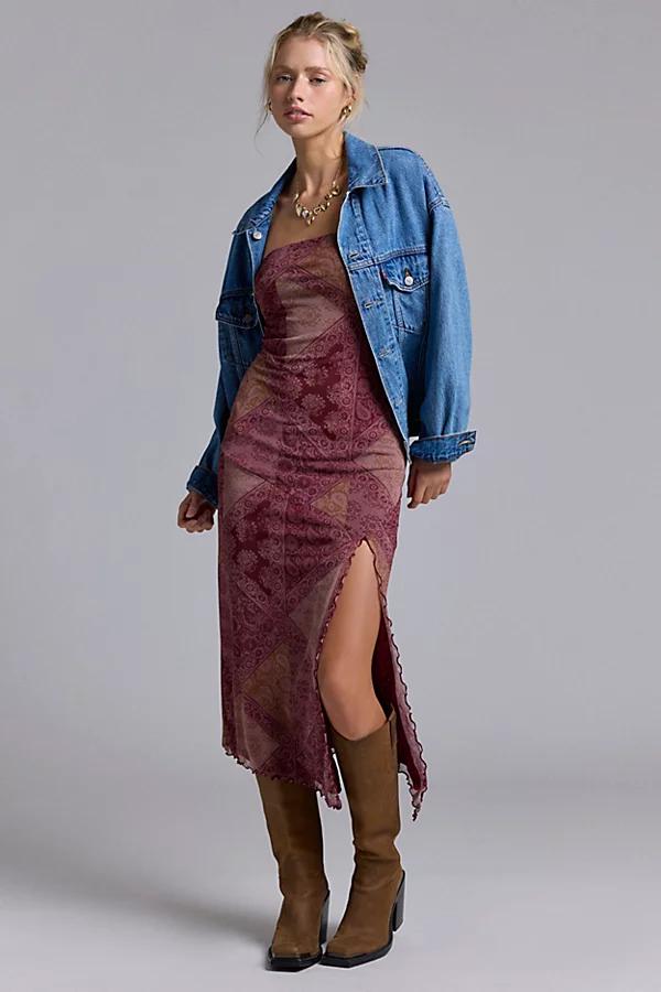 Urban Outfitters UO Samara Mesh Strapless Midi Dress Womens at Urban Outfitters Product Image