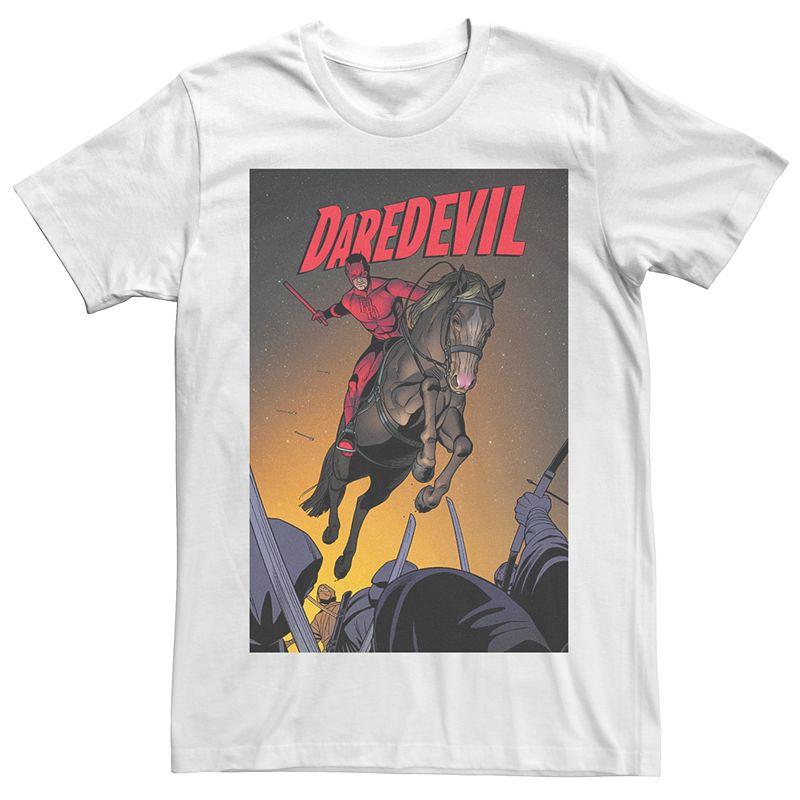 Men's Marvel Comics Retro Daredevil Horse Tee, Size: Small, White Product Image