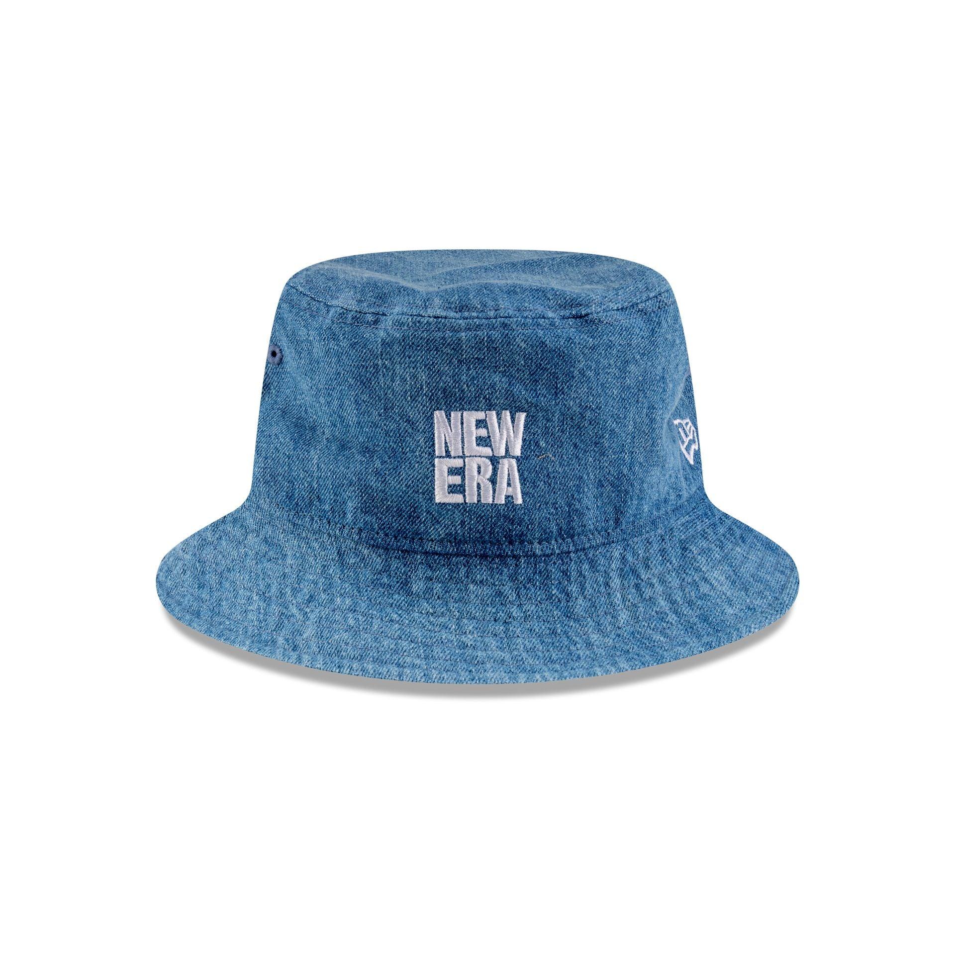 New Era Cap Square Logo Indigo Denim Bucket Hat Male Product Image