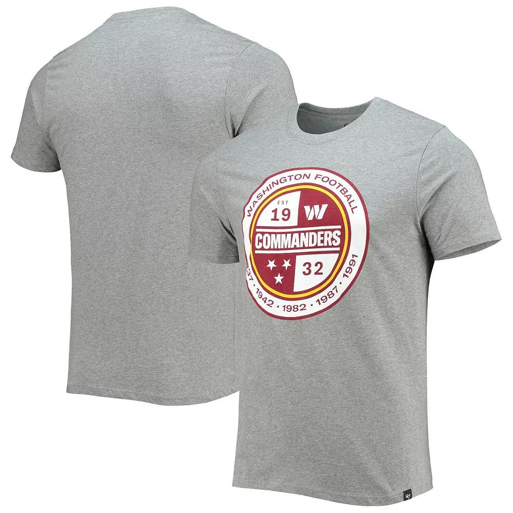 Men's '47 Gray Washington Commanders Imprint Super Rival T-Shirt,  Product Image