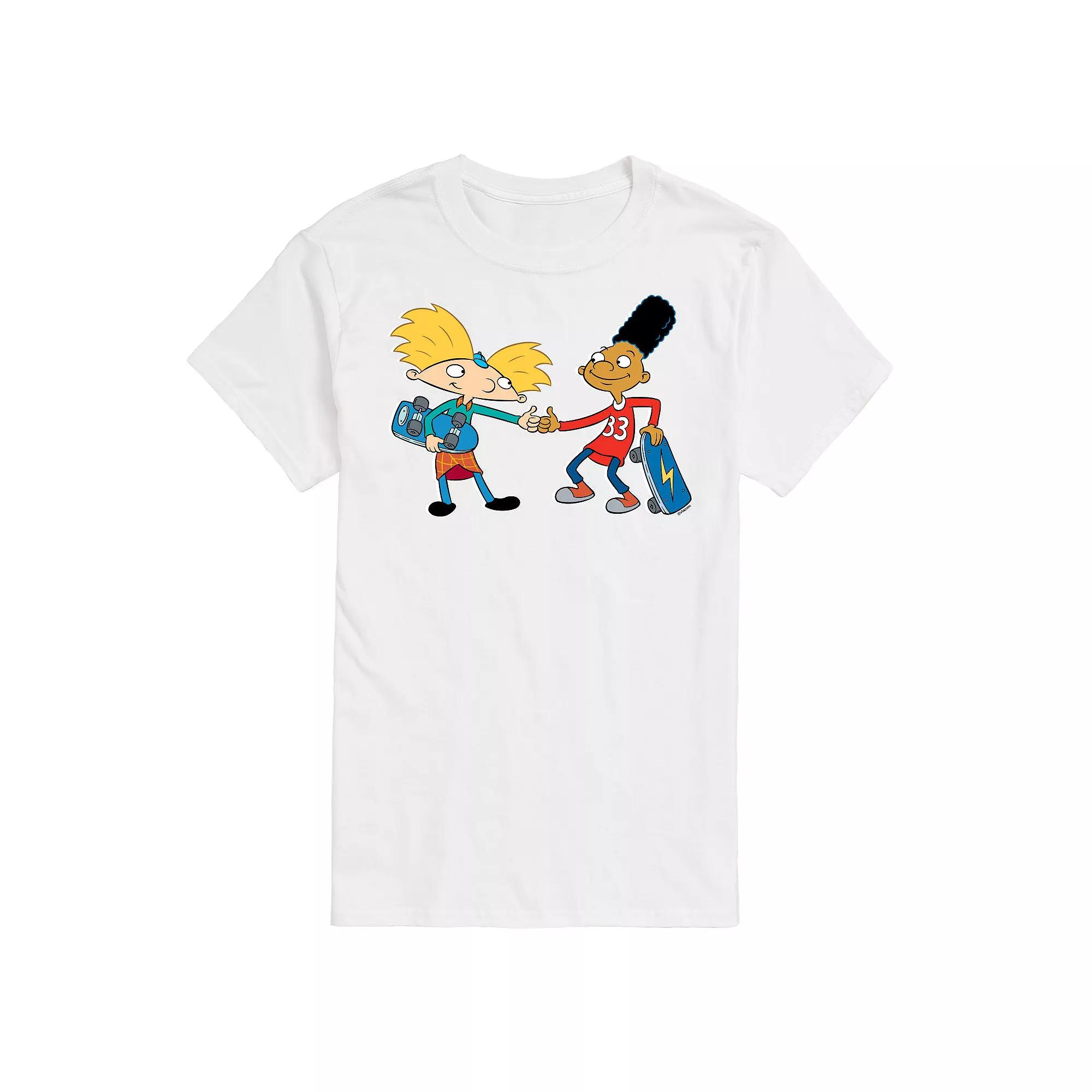 Big & Tall Hey Arnold! Gerald And Arnold's Secret Handshake Graphic Tee, Men's,  Product Image