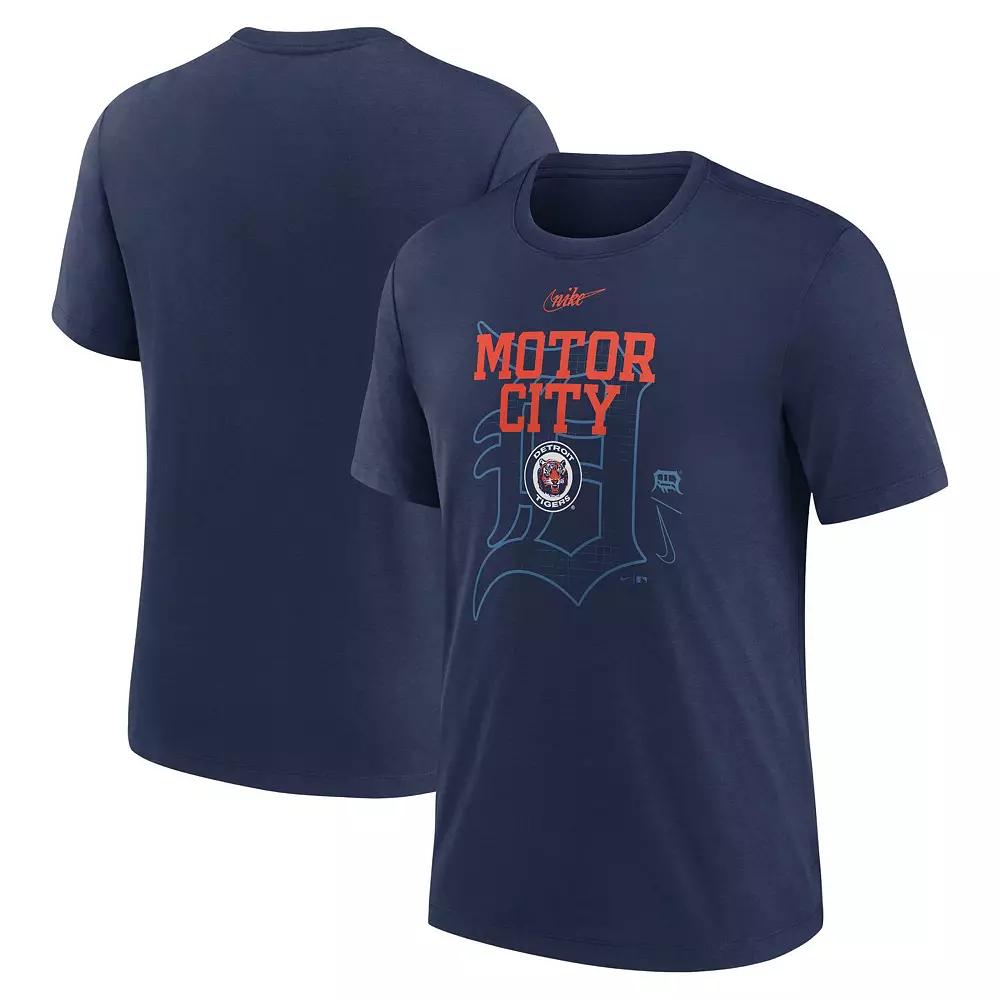 Men's Nike Royal New York Mets Rewind Retro Tri-Blend T-Shirt,  Product Image
