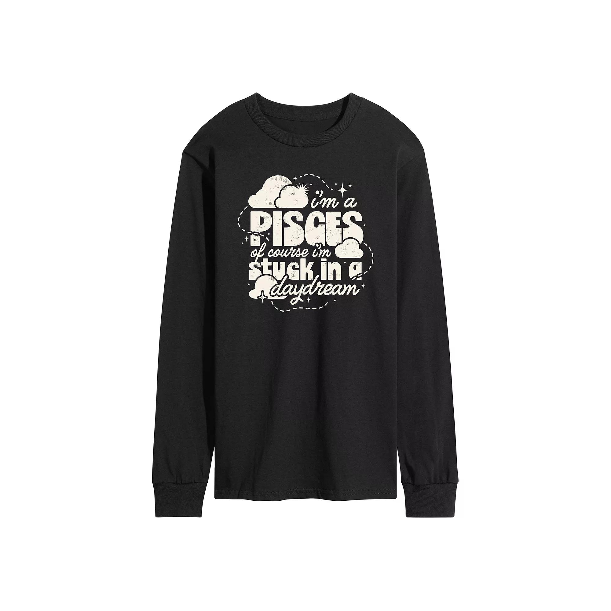 Men's I'm A Pisces Daydream Long Sleeve Graphic Tee,  Product Image