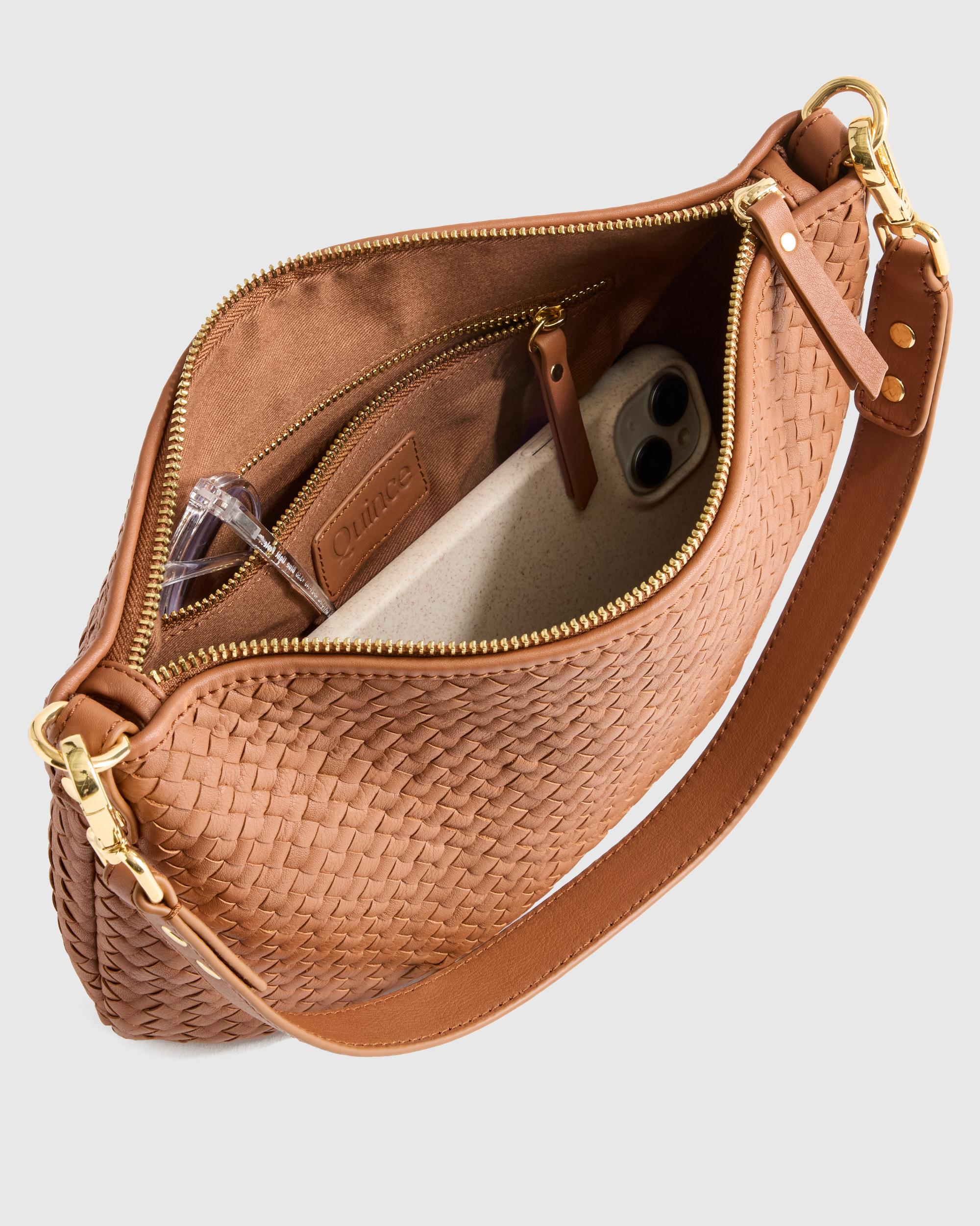 Quince | Women's Italian Handwoven Leather Mini Shoulder Bag Italian Leather Product Image