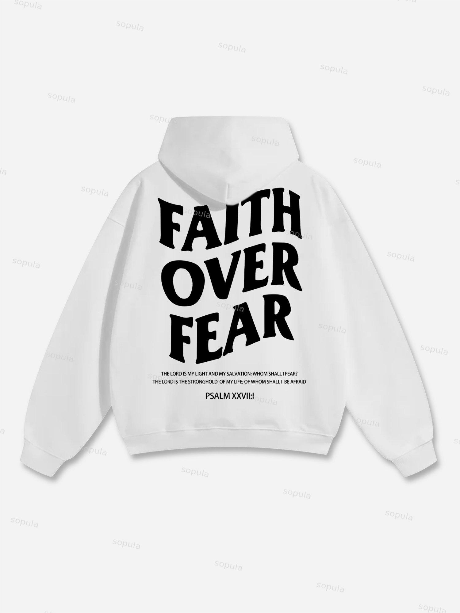 Sopula Faith Over Fear Print Graphic Hoodie Product Image