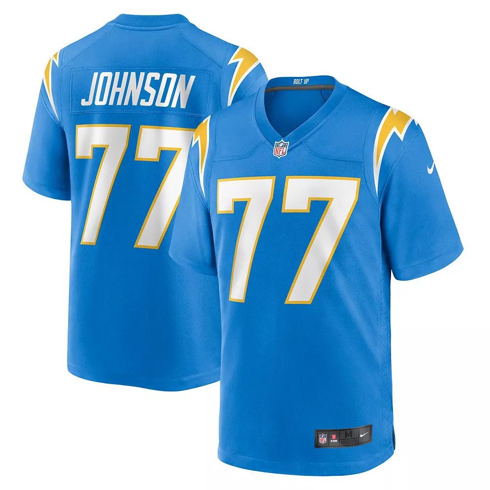 Men's Nike Zion Johnson Powder Blue Los Angeles Chargers Player Game Jersey, Size: Medium, Light Product Image