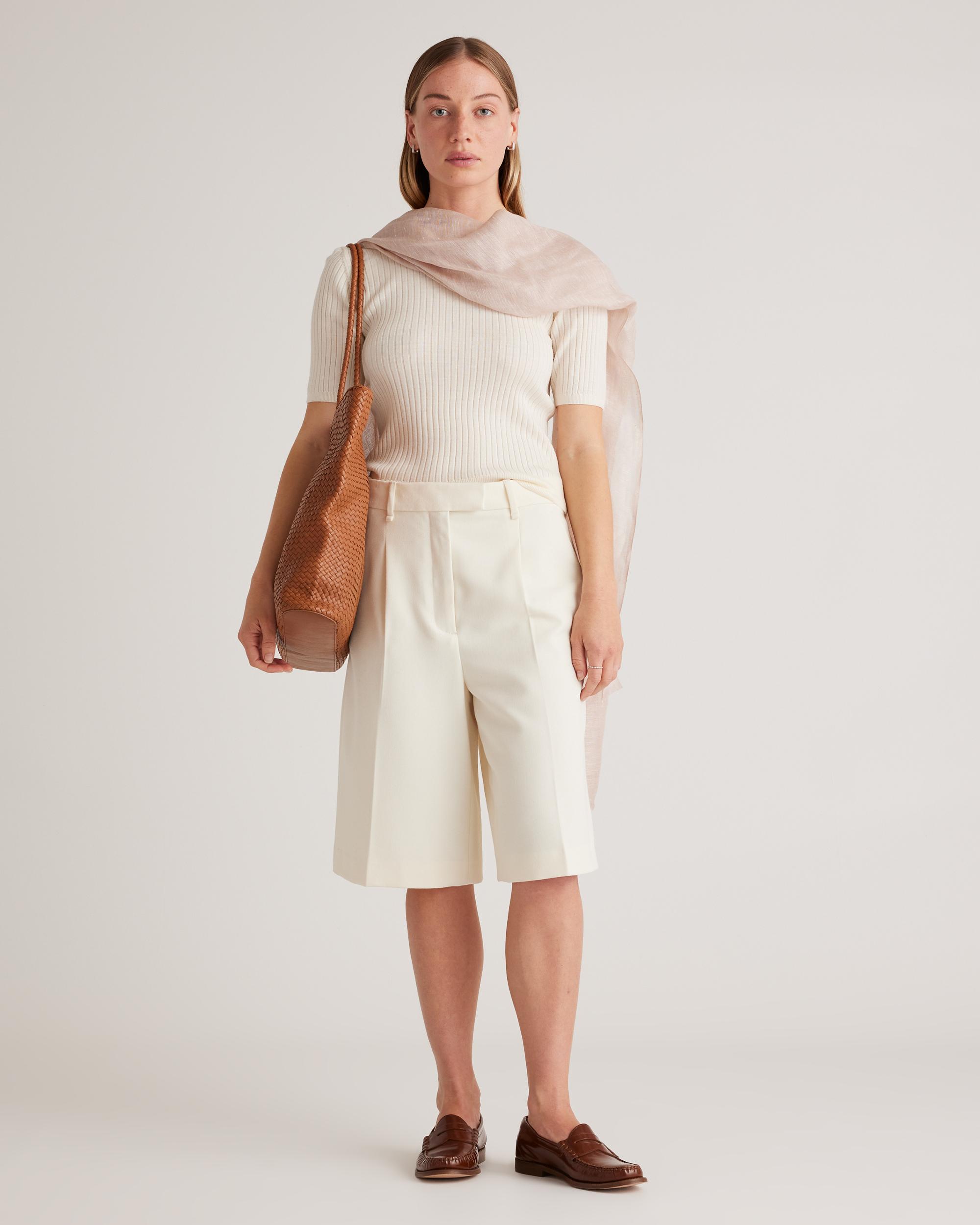 Quince | Women's Lightweight Linen Silk Cashmere Scarf Product Image