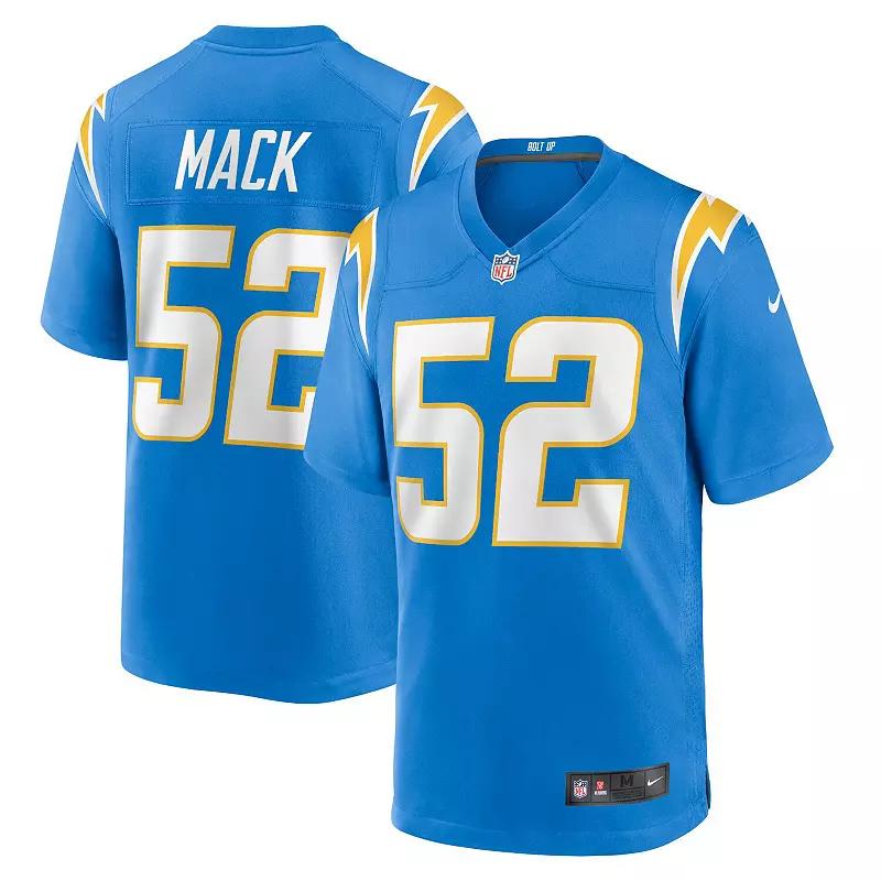 Men's Nike Khalil Mack Powder Blue Los Angeles Chargers Game Jersey,  Product Image