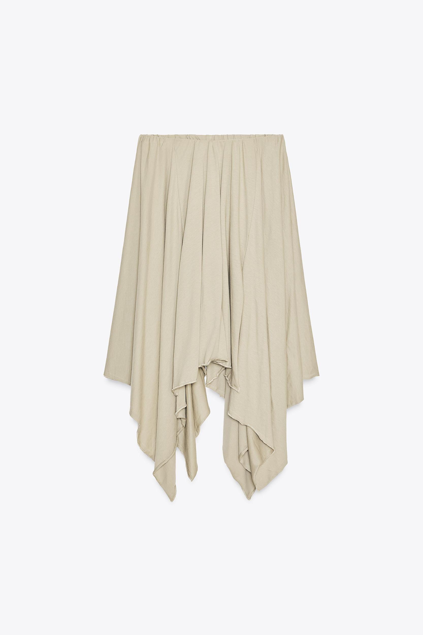 ASYMMETRIC MIDI SKIRT Product Image