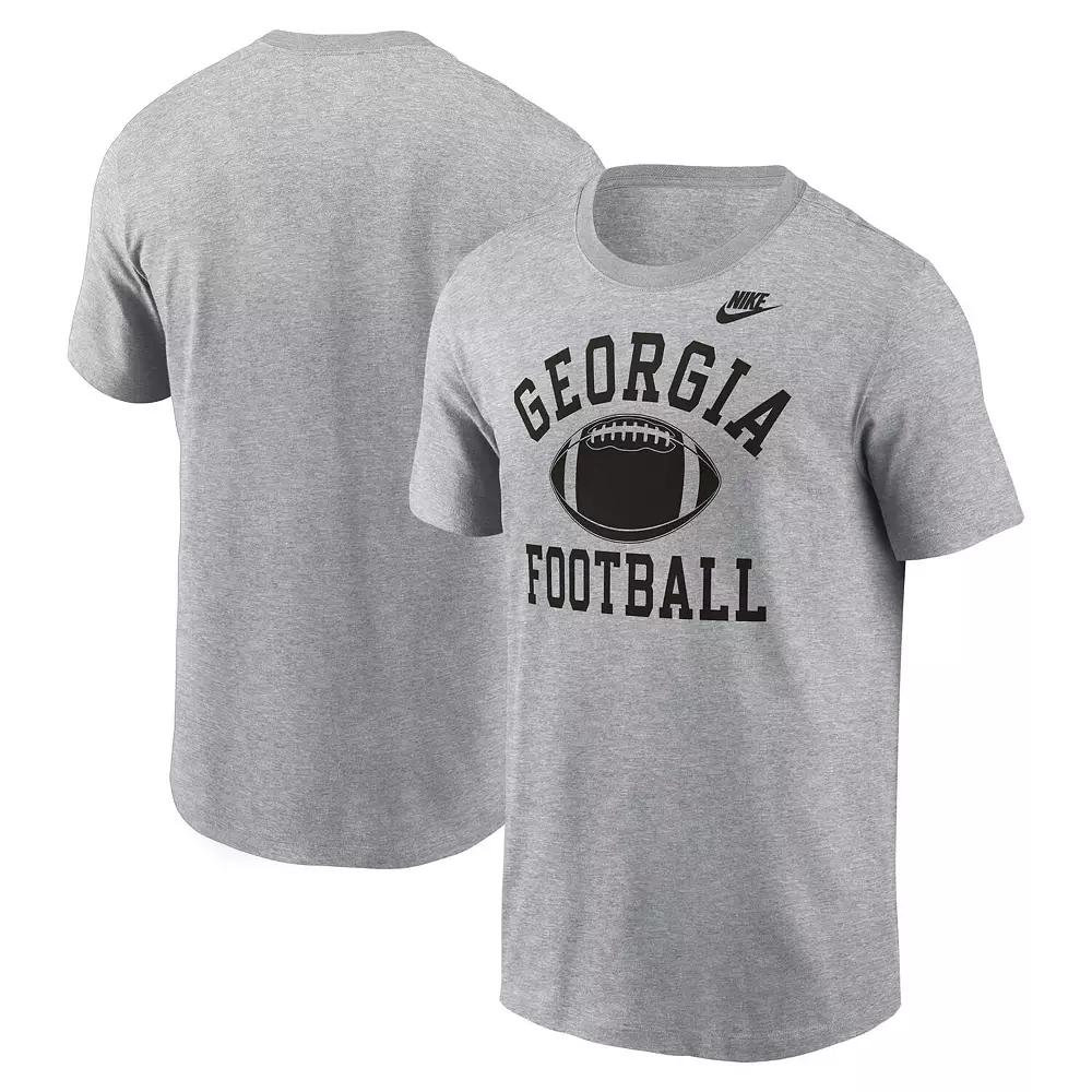 Men's Nike Heather Gray Georgia Bulldogs Legacy Football Icon T-Shirt,  Product Image